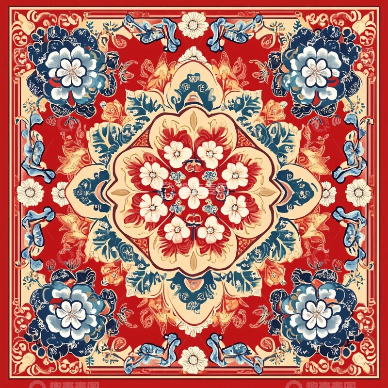 高清大图下载【趣麦麦图】新春佳节对联图案2