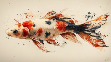 神秘锦鲤侧视图2