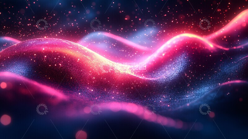 高清大图下载【趣麦麦图】霓虹线条穿过背景