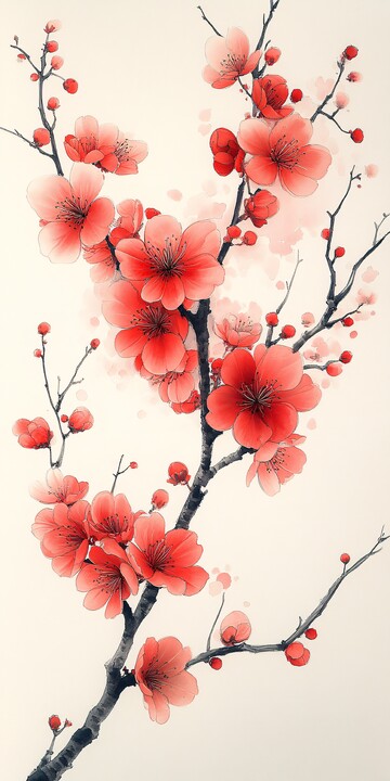 樱花枝条图樱花枝条花朵2