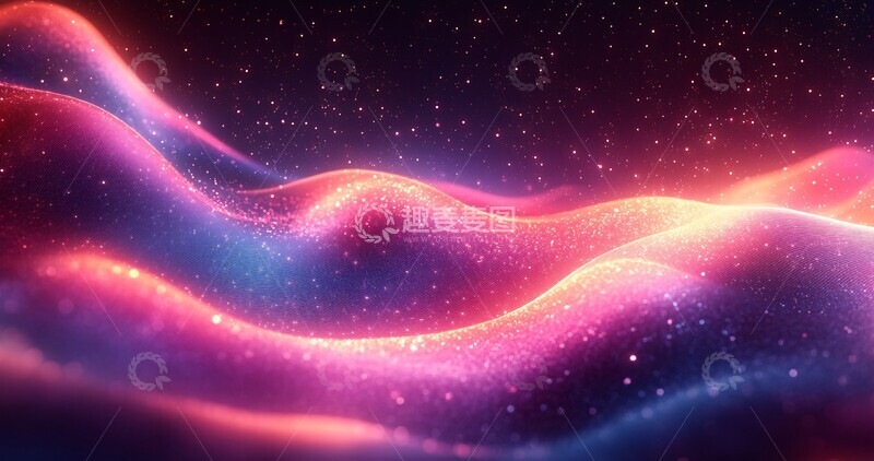 高清大图下载【趣麦麦图】紫背景蓝粉光2