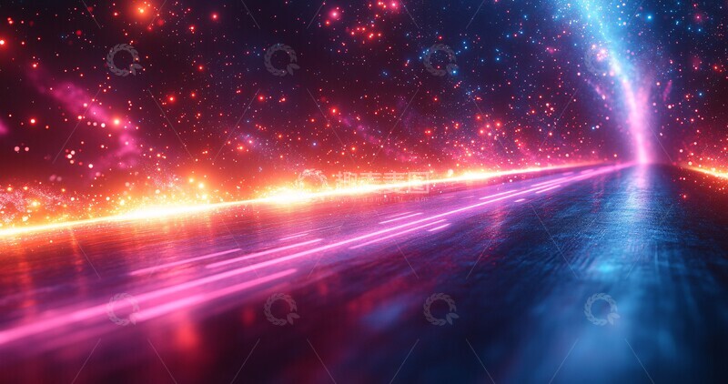 高清大图下载【趣麦麦图】紫背景蓝粉光3