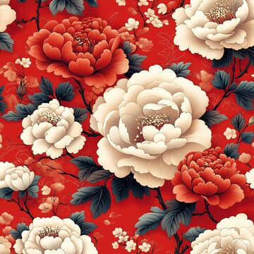 红花卉图案布局2