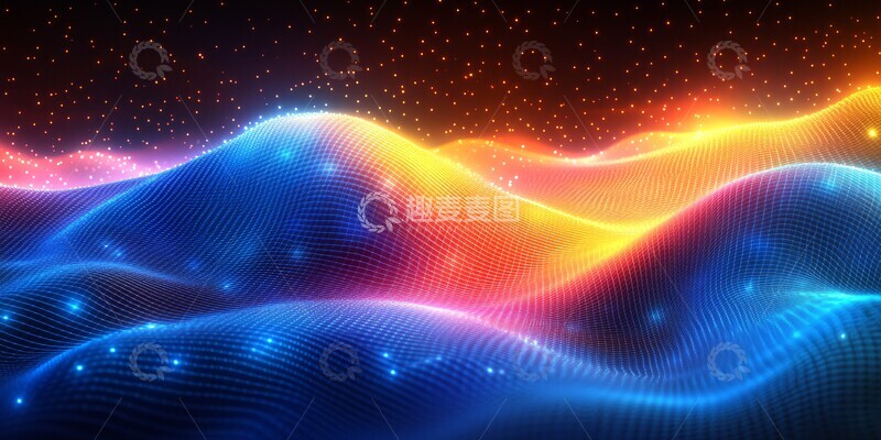 高清大图下载【趣麦麦图】-彩虹渐变背景层2