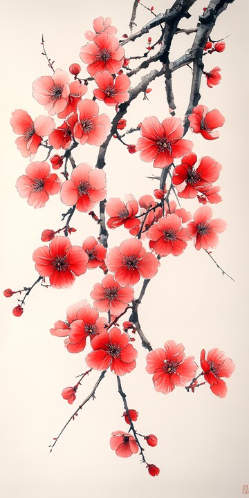 樱花枝条图樱花枝条花朵