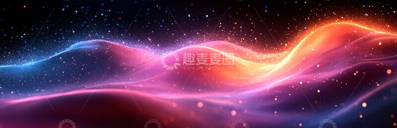 高清大图下载【趣麦麦图】粉紫渐变光影