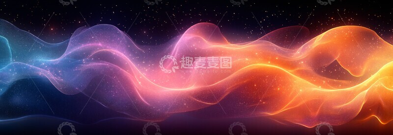 高清大图下载【趣麦麦图】彩光波浪背景