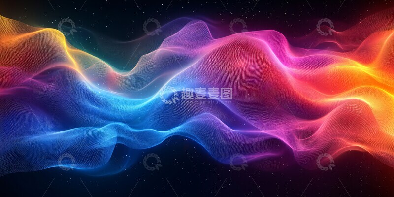 高清大图下载【趣麦麦图】彩虹渐变背景层1