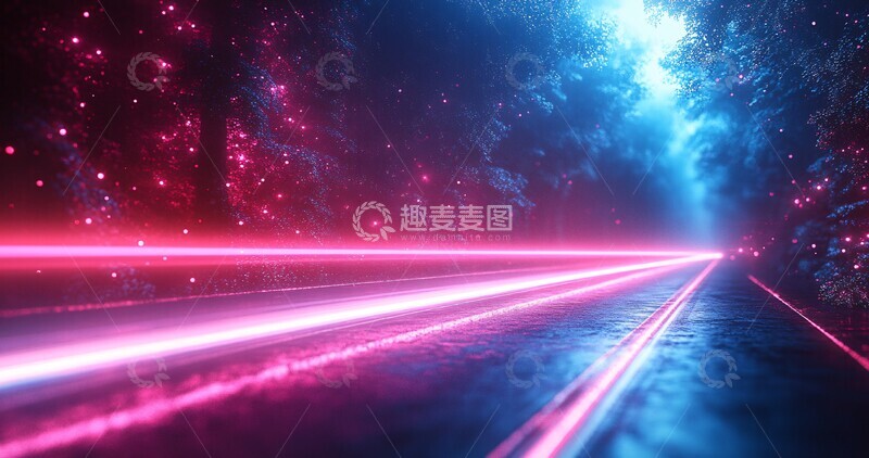 高清大图下载【趣麦麦图】紫背景蓝粉光1