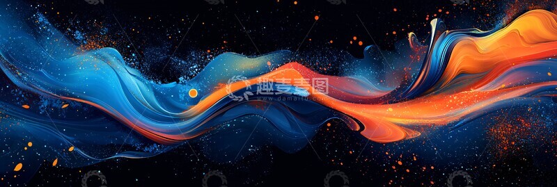 高清大图下载【趣麦麦图】蓝背景科技连接图1