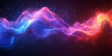 紫粉蓝波形发光背景2