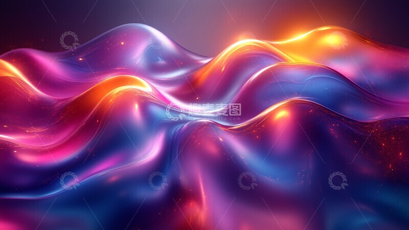 高清大图下载【趣麦麦图】玻璃波浪光影1