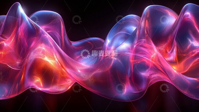 高清大图下载【趣麦麦图】玻璃波浪光影2