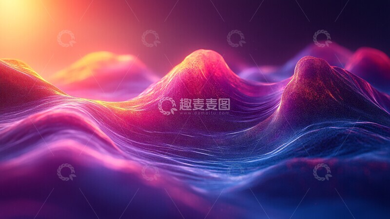 高清大图下载【趣麦麦图】紫色渐变暗波纹3