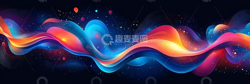 高清大图下载【趣麦麦图】蓝背景科技连接图