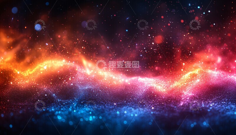 高清大图下载【趣麦麦图】霓虹色彩发光背景1