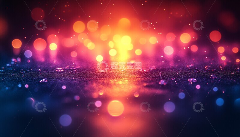 高清大图下载【趣麦麦图】霓虹色彩发光背景