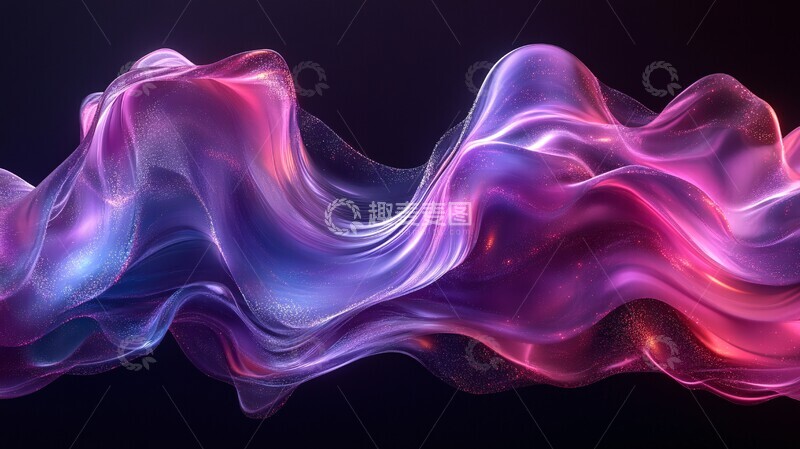 高清大图下载【趣麦麦图】紫色玻璃波浪2