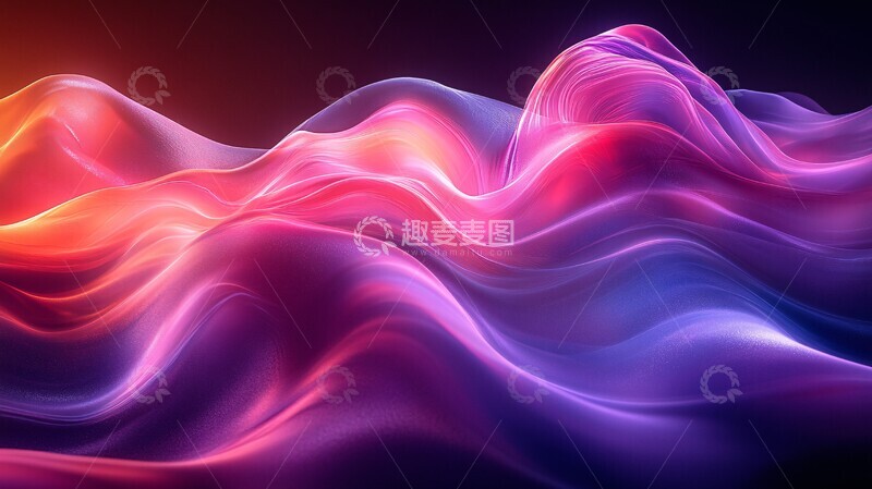 高清大图下载【趣麦麦图】紫色玻璃波浪1