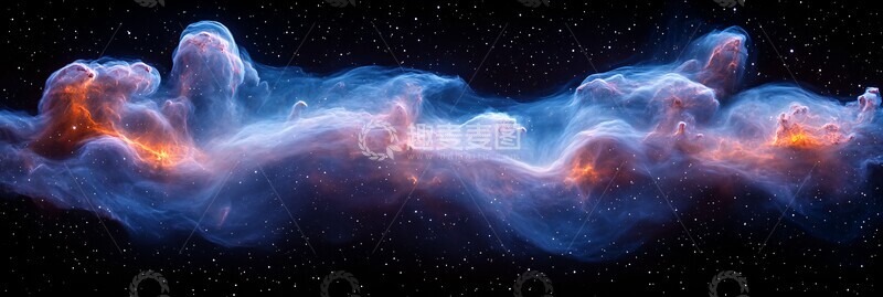 高清大图下载【趣麦麦图】蓝紫渐变星云1