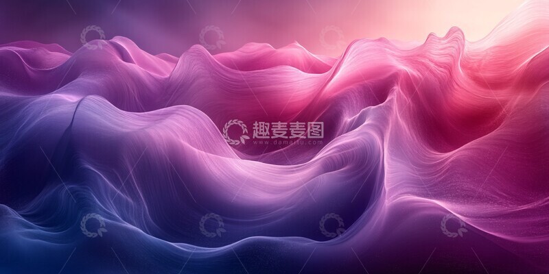 高清大图下载【趣麦麦图】蓝紫渐变书法1