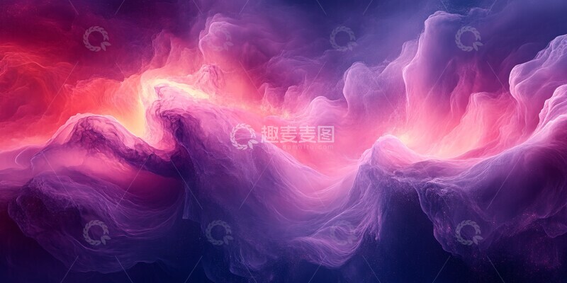 高清大图下载【趣麦麦图】紫蓝对比桌面壁纸1