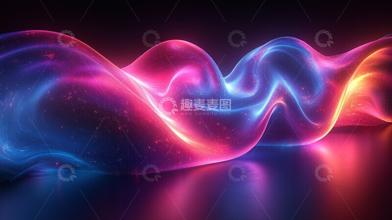 高清大图下载【趣麦麦图】霓虹能量流霓虹能量蓝色1