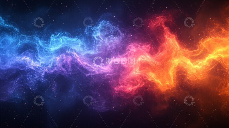 高清大图下载【趣麦麦图】紫色烟雾电路能量