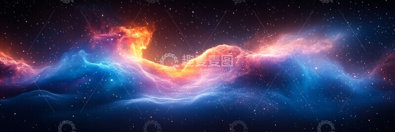 高清大图下载【趣麦麦图】蓝紫渐变星云2