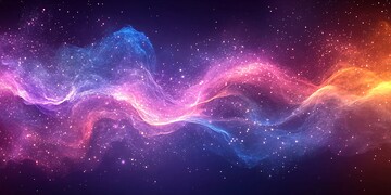 紫粉蓝波形发光背景1