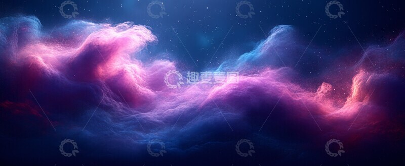 高清大图下载【趣麦麦图】深蓝紫发丝映像