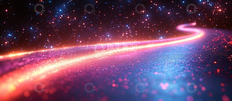 高清大图下载【趣麦麦图】紫蓝光影轨迹1