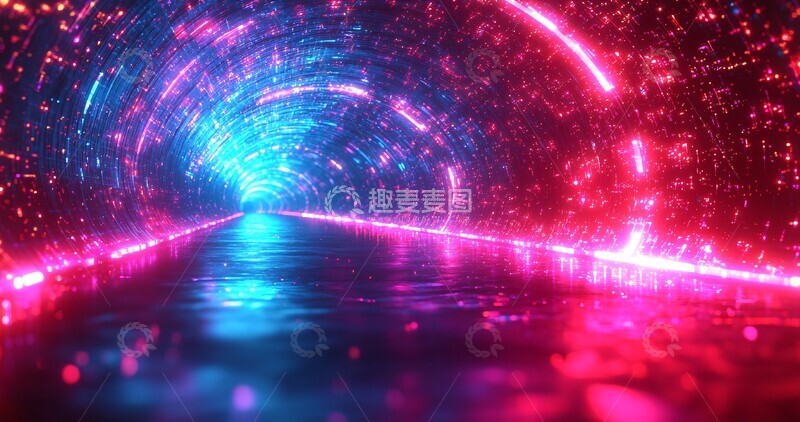 高清大图下载【趣麦麦图】-光纤数据流动效果1