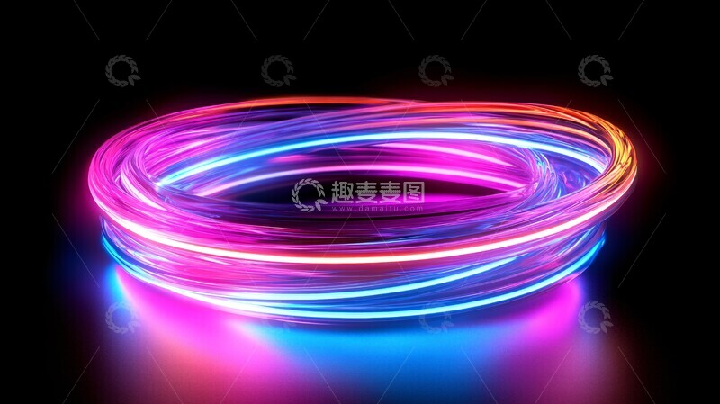 高清大图下载【趣麦麦图】霓虹液体悬浮3