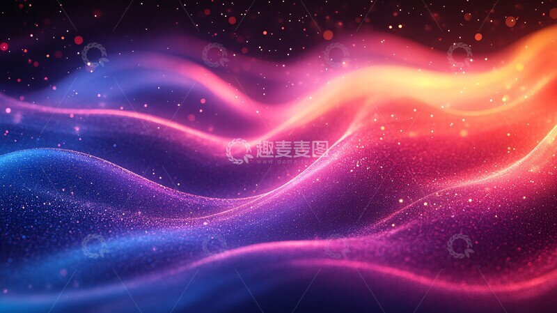 高清大图下载【趣麦麦图】蓝紫粉光线条背景2