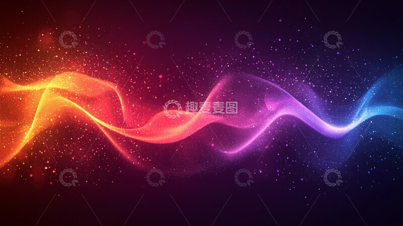 高清大图下载【趣麦麦图】紫色光波抽象背景