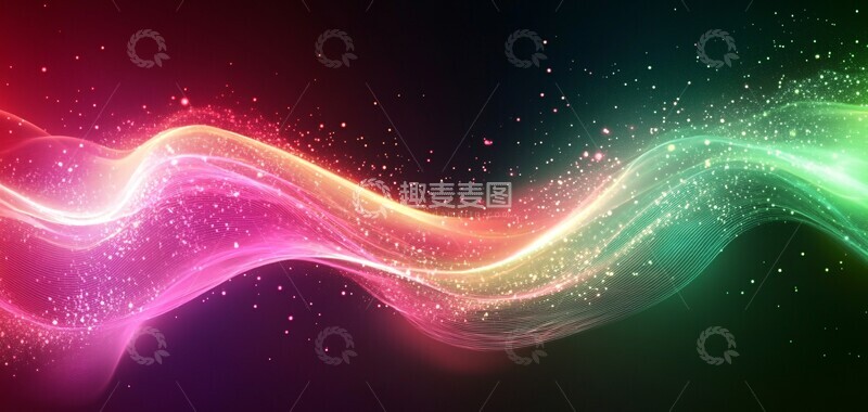 绿粉霓虹波纹背景