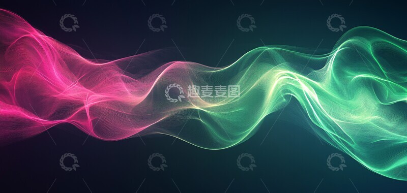 绿粉霓虹波纹背景1