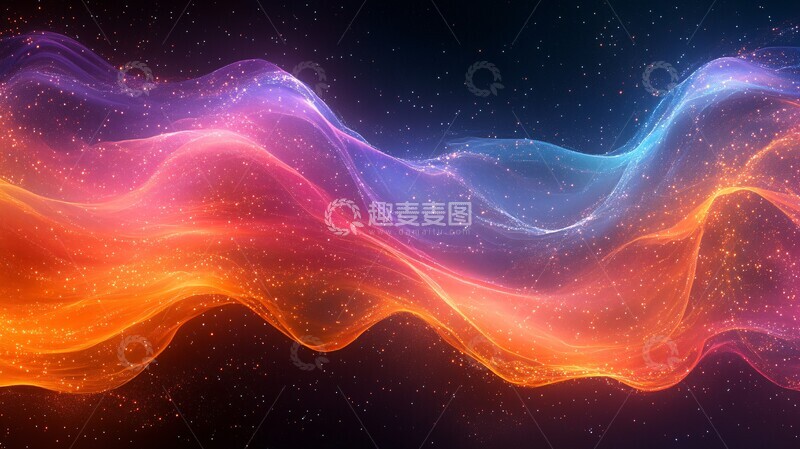 高清大图下载【趣麦麦图】数据波纹动态图2