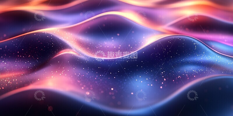 高清大图下载【趣麦麦图】流动蓝紫波纹2