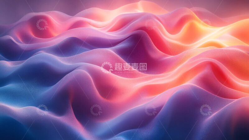 高清大图下载【趣麦麦图】粉色波浪背景2