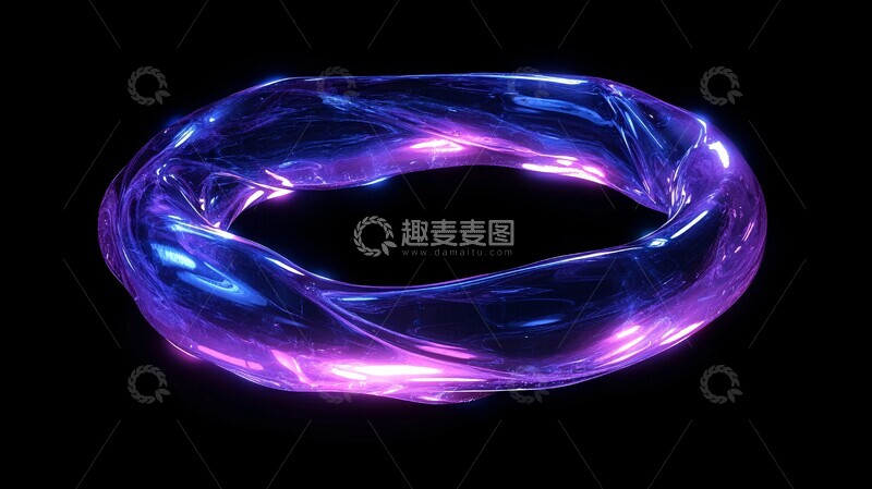 高清大图下载【趣麦麦图】霓虹液体悬浮1