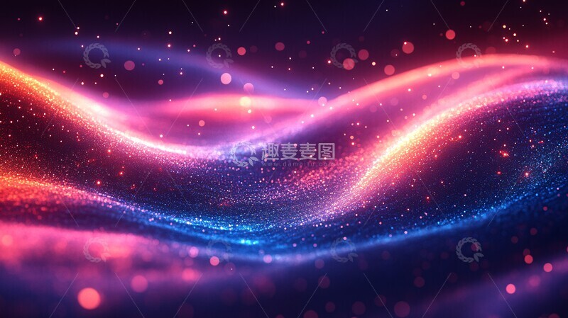 高清大图下载【趣麦麦图】蓝紫粉光线条背景