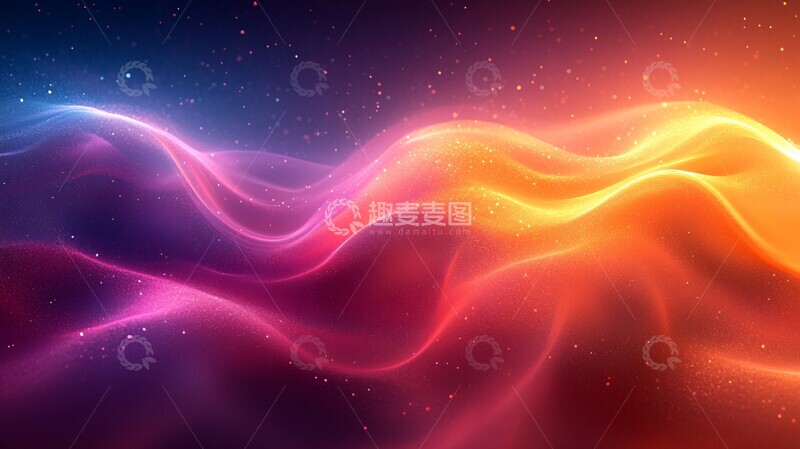 高清大图下载【趣麦麦图】橙黄紫蓝渐变