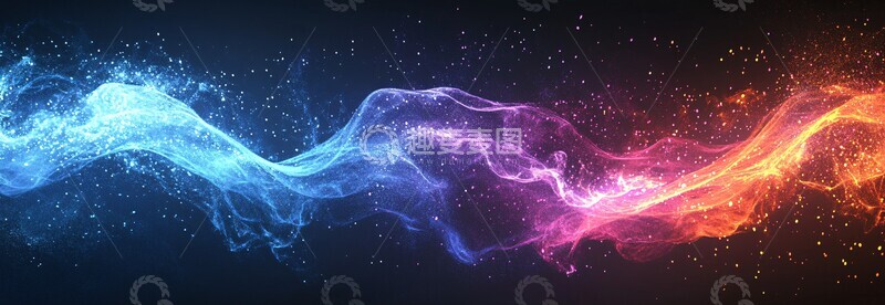 高清大图下载【趣麦麦图】电光波浪电光波浪蓝色1