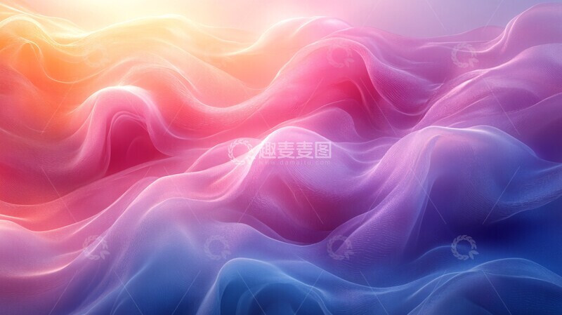 高清大图下载【趣麦麦图】粉色波浪背景3