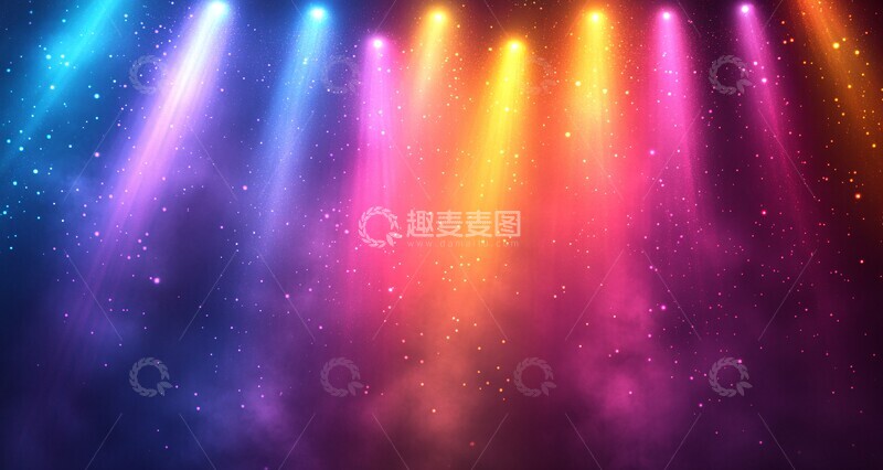 高清大图下载【趣麦麦图】彩色灯光舞台效果2