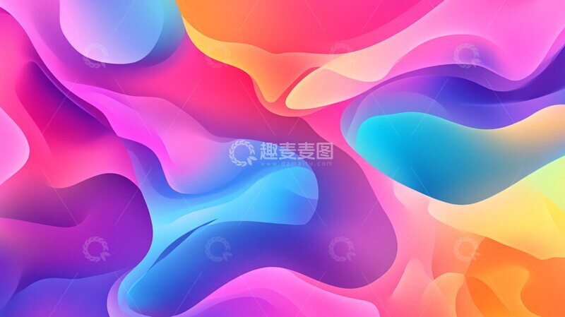 高清大图下载【趣麦麦图】流动色彩纹理