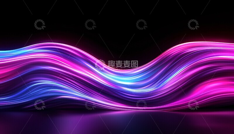 高清大图下载【趣麦麦图】彩色线条抽象图3