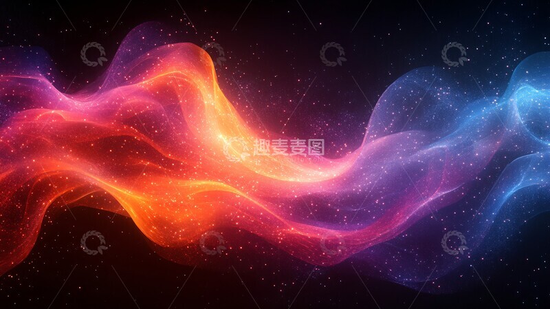 高清大图下载【趣麦麦图】紫色光晕波浪线1